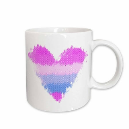 

3dRose Dotted Pastel Heart- Love- Fun Art Ceramic Mug 15-ounce