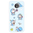 thumbnail image 1 of Funda 2 En 1 Moto G7 Power Con Protector De Pantalla De Cerámica Curvada De Vidrio Templado Gato Y Doraemon, 1 of 4