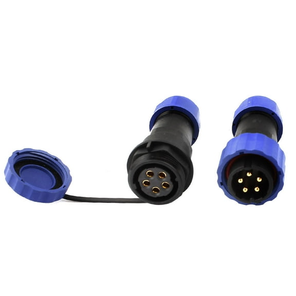 Unique Bargains Pair Waterproof Aviation Cable Connector Plug   Socket SD20-5 5 Pin IP68