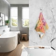 thumbnail image 2 of Yayeee 100% Cotton Hand Towels for Bathroom 16" x 28" Soft Absorbent Kitchen Towel, Pink Abstract Floral, 2 of 7
