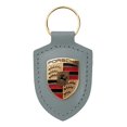 thumbnail image 1 of Llavero Porsche Crest de cuero verde genuino, 1 of 1
