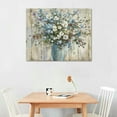 thumbnail image 2 of Nawypu  Abstract Blooms Canvas Wall Art - Bouquet in Glass Vase Painting Print on Wrapped Canvas Small Size for Bathroom, 2 of 6