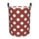 thumbnail image 1 of Balery Maroon And White Polka Dot Cesta de ropa redonda con asas, impermeable, independiente, para ropa, juguetes, dormitorio y familia-Medium, 1 of 6