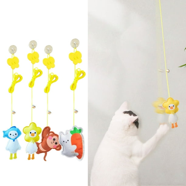 Shulemin Cat Toy,Cat Hanging Toy Builtin Catnip Delicate Elastic Rope