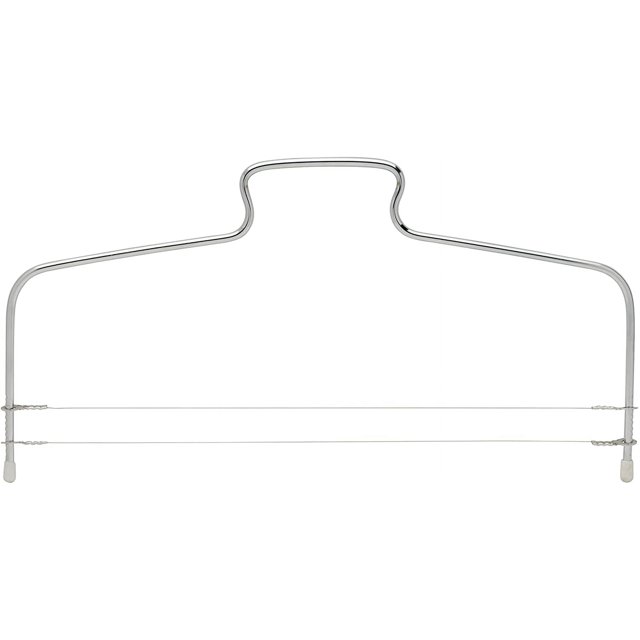 Cortador y nivelador de pasteles ajustable de 2 hilos, acero inoxidable