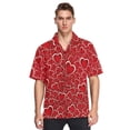thumbnail image 4 of Camisa hawaiana de playa para hombre, con estampado 3D, holgada, de manga corta, con botones, informal, de talla grande, 4 of 5