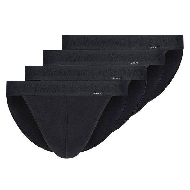 SKINY Calzoncillos para hombre, paquete de 4 - Algodón Retro, pantalones, costilla fina, algodón Negro XL (X-Large)