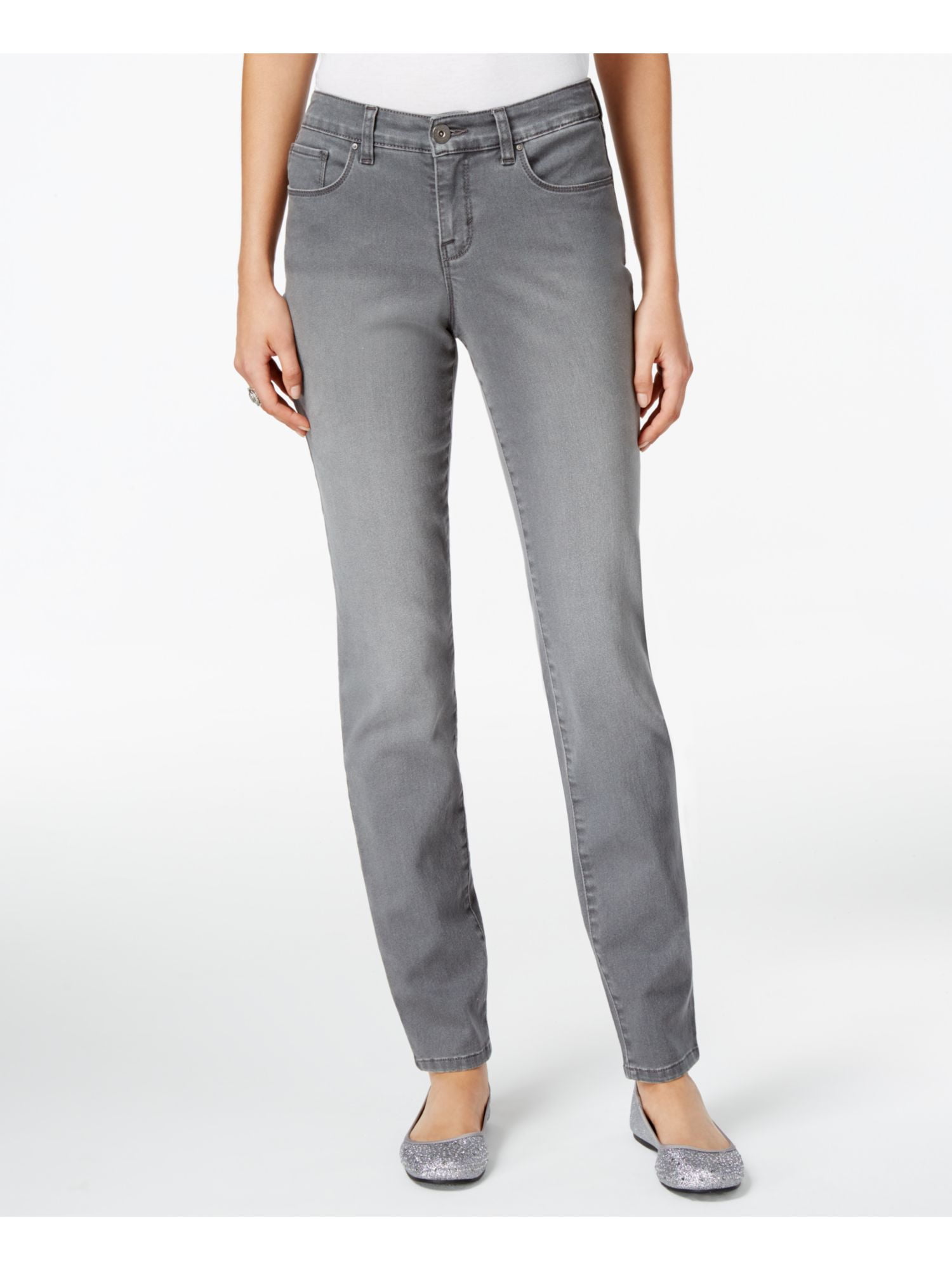 Lee Women's Petite Straight Leg Jeans 