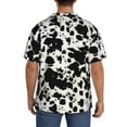 thumbnail image 7 of PAYOHTO Cow Skin Pattern Fashionable Mens Hawaiian Casual Short-sleeved Shirt Tropical Summer Beach Button Down Shirts, 7 of 7