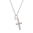 thumbnail image 2 of Delight Jewelry Silvertone Mini Year 2019 I Set You Apart Engraved Cross Zoey Necklace, 28", 2 of 4