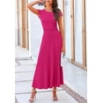 thumbnail image 6 of PRETTYGARDEN Women's 2 Piece Summer Outfits Dressy Casual Knit Short Sleeve Crop Top High Waist Midi Skirt Set, 6 of 8