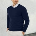 thumbnail image 2 of Men's Slim Fit Lightweight Knitted Sweater – Smooth, Soft, Skin-Friendly Crew Neck Long Sleeve Pullover for Autumn Winter Casual or Dressy Wear, 2 of 8