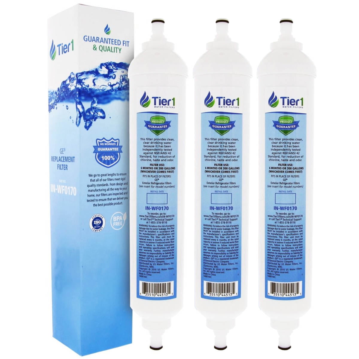 Tier1 Inline Water Filter Replacement NSF Standard Certified for GE