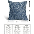thumbnail image 5 of Blue Pillow Covers 20x20 Set of 2 Vintage Floral Botanical Print Spring Flower Plant Pattern Decorative Throw Pillow Cases Outdoor Farmhouse Decor for Home Sofa Couch Bed, 5 of 6