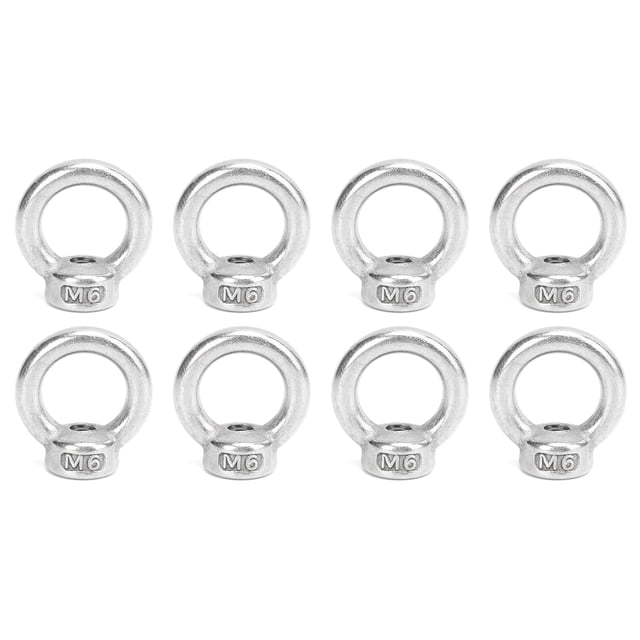 8PCS Eye Nut, Stainless Steel Lifting Tool with Great Load Capacity, for Industry, Ships, Yachts