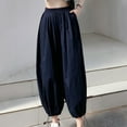 thumbnail image 2 of Womens Baggy Harem Capri Pants Loose Fit Workout Jogger Track Pants Casual Wide Leg Hippie Boho Gypsy Yoga Beach Pant, 2 of 7