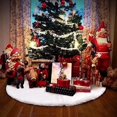 thumbnail image 3 of Árbol de Navidad, nieve, falda de felpa, Base, alfombra, cubierta, alfombra navideña, decoraciones para el hogar, Feliz Fiesta, alfombra de Navidad, suministros de decoración, 3 of 4