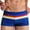 46 Blue, variant on guisaled Swimsuit for Men Athletic Training Competition Lap Swim Suit Quick Dry Square Leg Compression Swim Trunks