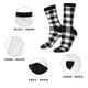 thumbnail image 5 of Balery White And Black Plaid Calcetas Largas con Estampado para Hombre y Mujer – Suaves y Transpirables, Talla Única (US 5-11), 5 of 6