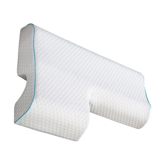 Cateissary Almohada de apoyo blanca de la espuma de la memoria para la almohada para dormir del alivio del dolor cervical para el amortiguador de Juegos de cama modelo brazo derecho