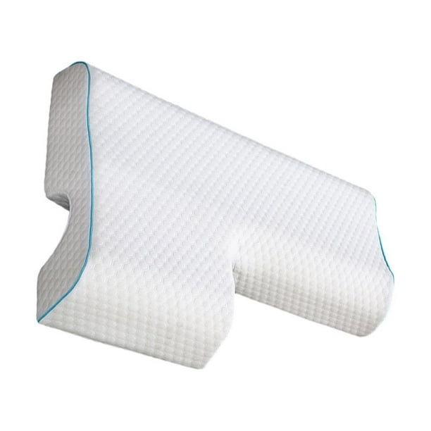 Toystoory Almohada blanca con memoria para el cuello, almohada de espuma viscoelástica para parejas, máximo alivio del dolor y comodidad Juegos de cama modelo brazo derecho