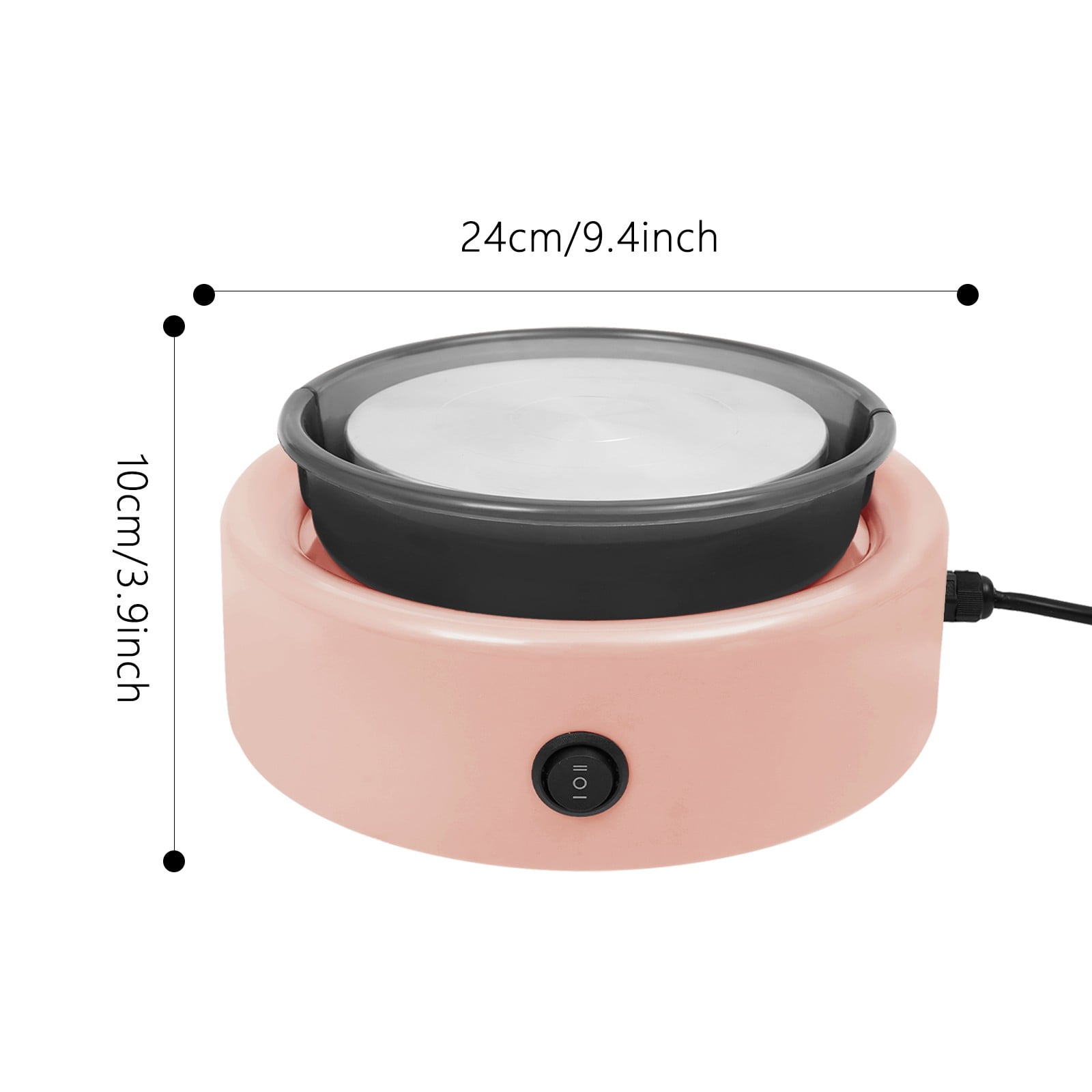 Ceramic Drawing Machine, Adjustable Speed Pottery Wheel with Foot Pedal and Direction Switch, Pink Electric Ceramic Machine for Home Use