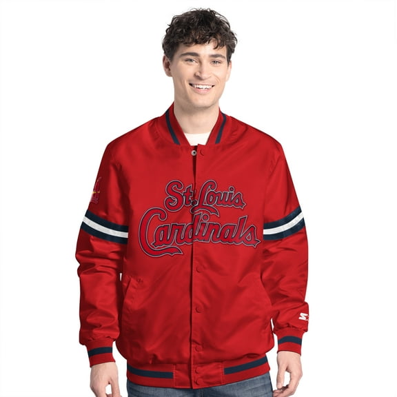 Men's-Starter Red St. Louis Cardinals Scout Full-Snap Varsity Jacket