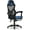 Blue, variant on Gamer Gear Gaming Office Chair with Extendable Leg Rest, Black Fabric Upholstery