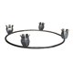 thumbnail image 4 of Candelabro cónico redondo para decoración de mesa, centros de mesa de comedor decorativos con 4 ramas para recepción de boda, duradero Negro, 4 of 9