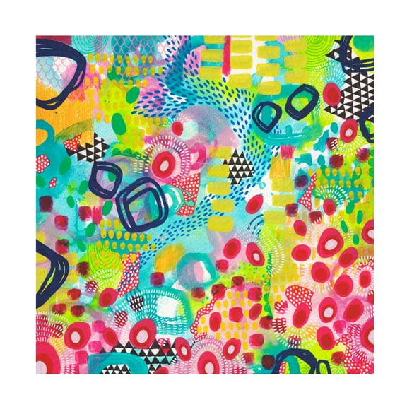 Canvas Wall Art - Van Dam Art 'Candy Apples' Wall Art for Living Room, Bedroom, or Office Décor by Trademark Fine Art - 14 x 14 Inches