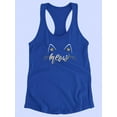 thumbnail image 3 of Meow Text Gold  Racerback Tank Women -Image by Shutterstock, Female Medium, 3 of 4