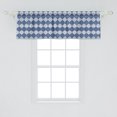 thumbnail image 2 of Ambesonne Navy Window Valance, Oriental Patchwork, 54" X 18", Pale Blue Dark Blue, 2 of 3