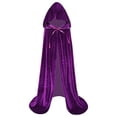thumbnail image 3 of Huowey Gothic Vampire Cloak With Hood Women Men Halloween Costumes Witch Cape Vintage Tie Front Cosplay Party Robe,Dark Purple,XXXXXL, 3 of 3