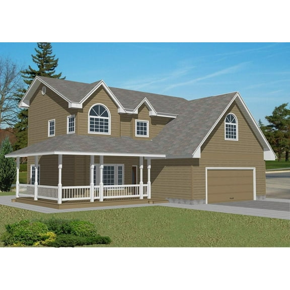 001-3075: Country Craftsman 3 Bed, 3 Bath Luxury Home Plan, 1804 Sq Ft: Full Blueprints with License to Build by Home Plan Marketplace - Lesuto