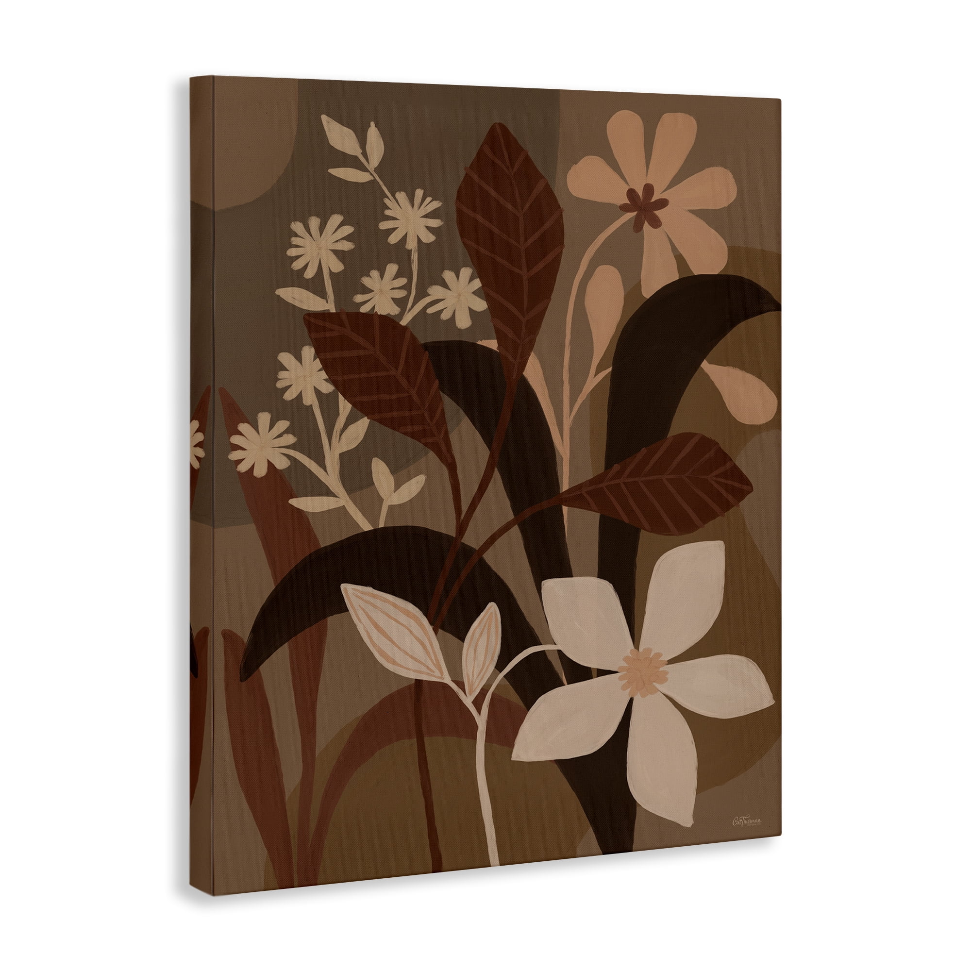 Stupell Industries Boho Plant Layers Plants & Flowers Painting Wrapped Canvas Art Print Wall Art, 24 x 30
