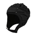 thumbnail image 2 of Protector de cabeza de rugby transpirable, casco de fútbol, ​​sombrero para scrum para adultos, niños y jóvenes Negro, 2 of 9
