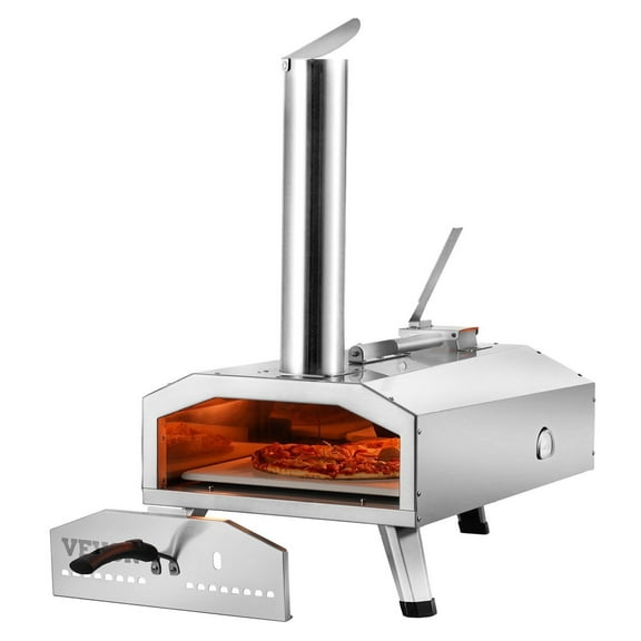 12" Portable Pizza Oven - Outdoor Gas & Wood Pellet Pizza Maker - Foldable Camping Oven - 1000°F - Fast 90 Second Cook Time