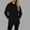 Black, variant on HOMBOM Womens Khaki Tunic Sweatshirts Casual Pullover Plain Hooded with Pocket Tops for Women