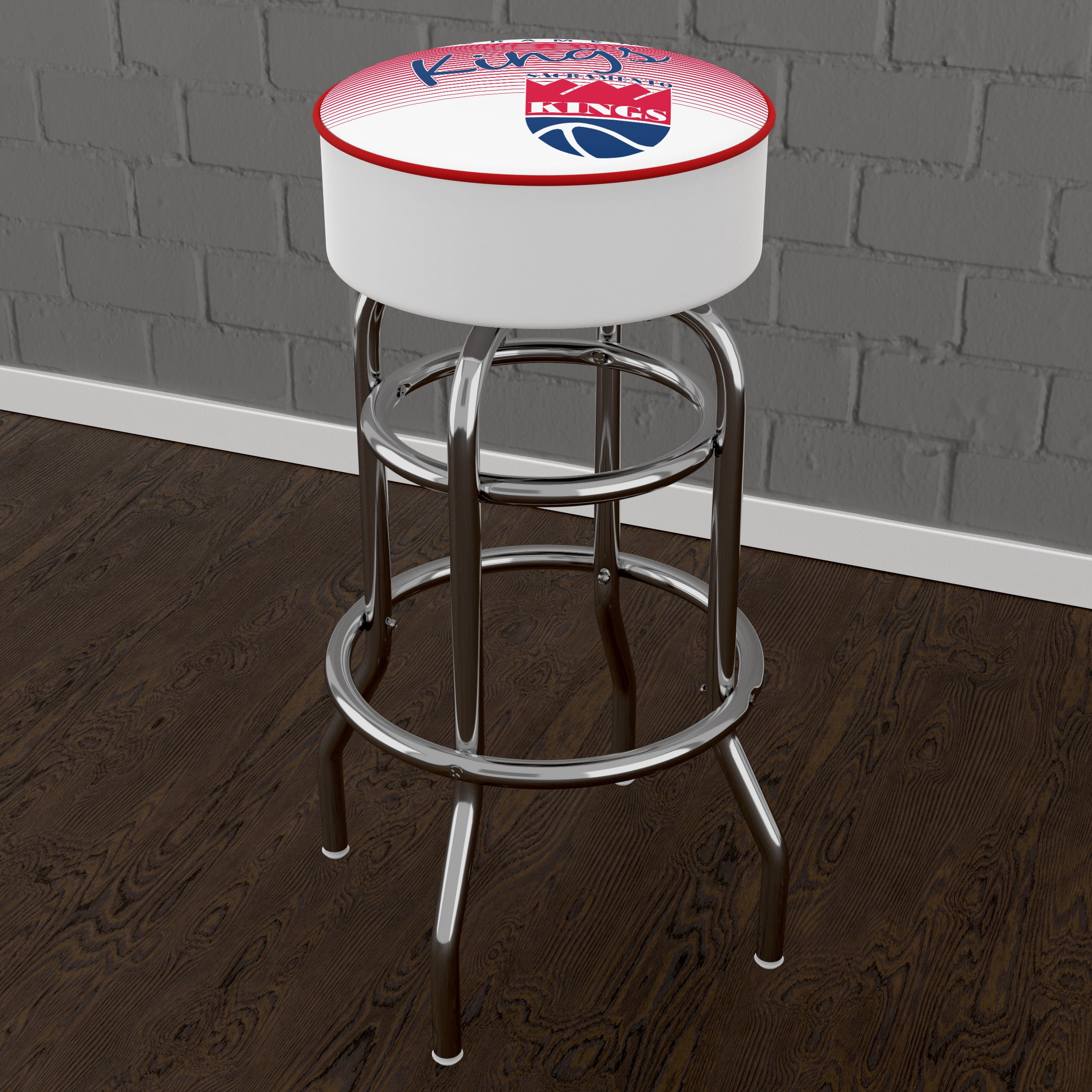 Trademark Gameroom Sacramento Kings Hardwood Classics Bar Stool with Padded Seat