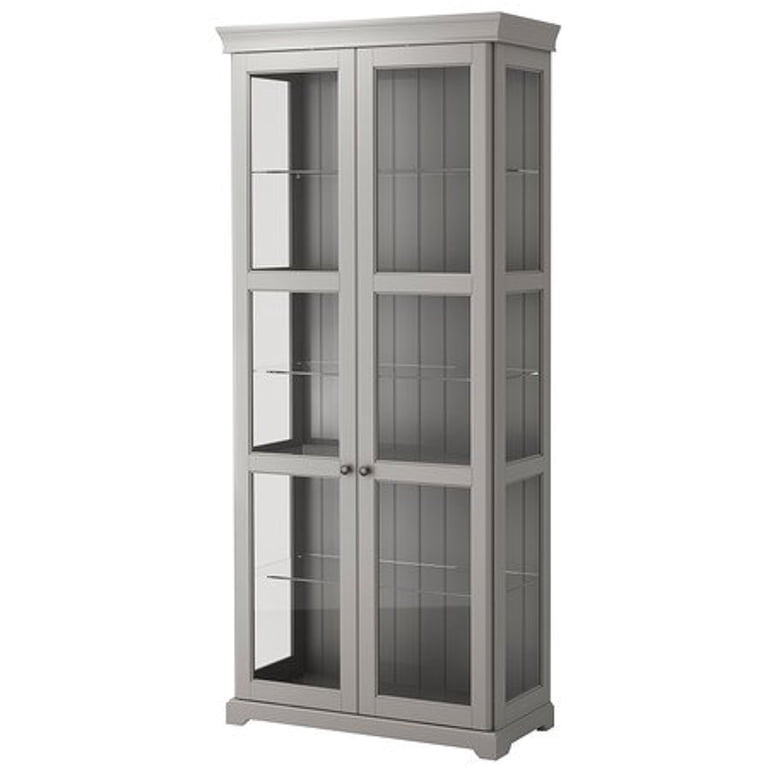 Ikea Glass-door cabinet, gray 1026.202626.3418 - Walmart.com