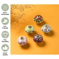 thumbnail image 2 of Perillas de cerámica multicolor con diseño floral, paquete de 25, RAJRANG, 2 of 6