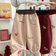thumbnail image 2 of 5-6T Toddler Boys Jogger Pants Cotton Fall Winter Sweatpants Cartoon Cute Casual Elastic Lounging Trousers With Pocket 12M to 12T Little Boys Pants,Coffee, 2 of 5