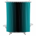 thumbnail image 2 of Turquoise and Shower Curtain for Bathroom Decor, Black Gradient Waterproof Fabric Shower Curtain, 72"x84" Set with 12 Hooks, 2 of 9