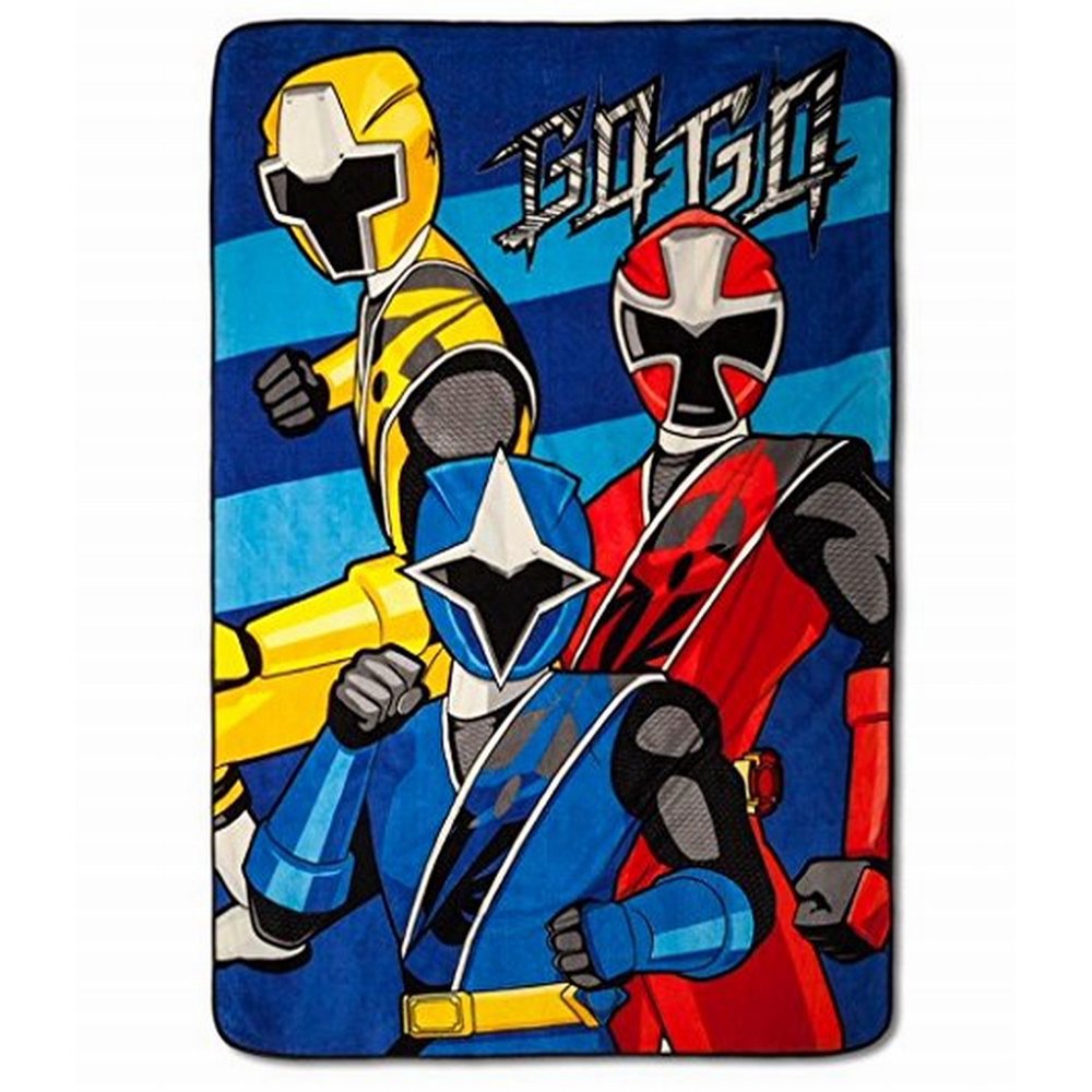 Power Rangers Blanket Twin or Toddler Bed Micro Plush Fleece Blanket