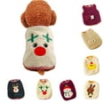 thumbnail image 1 of SPRING PARK Warm Plush Cartoon Christmas Print Dog Vest for Autumn Winter Soft Polyester Sleeveless Knitwear for Small dog Cat Cute Puppy Kitten Clothes, 1 of 7