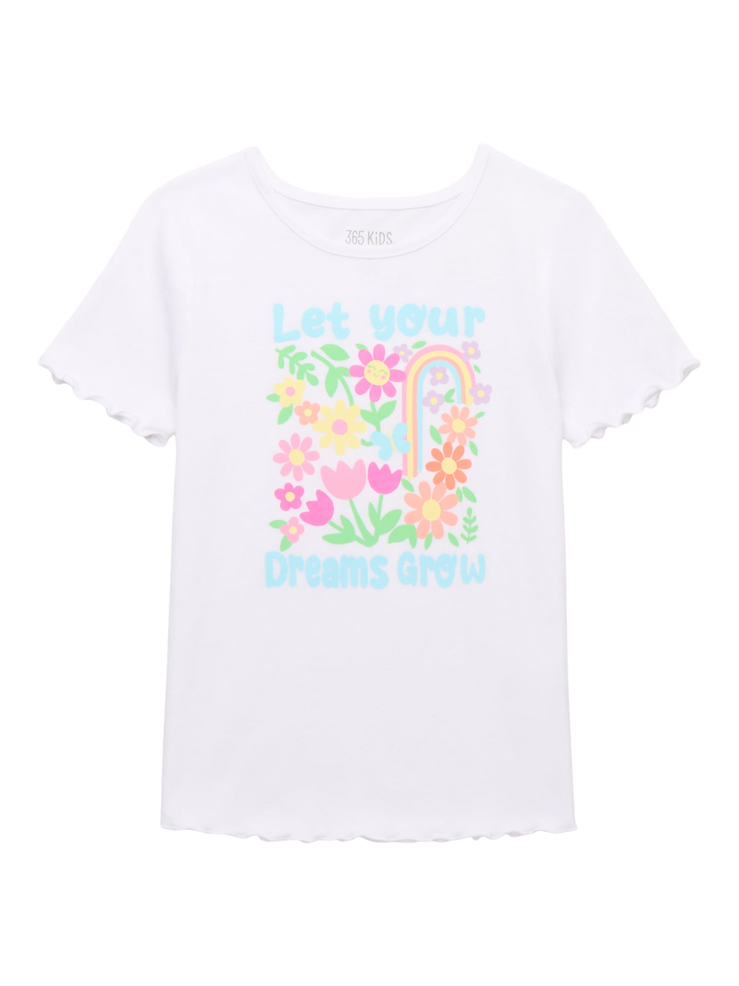 365 Kids by Garanimals Girls Tee and Scooter Skirt Outfit Set, 4-Piece, Sizes 4-10