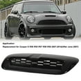 thumbnail image 3 of Front Engine Hood Vent Trim, Stable Airflow  Craftsmanship Glossy Black Engine Hood Air Vent Cover  for Cooper S R56 R55 R57 R58 R59, 3 of 8