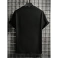 thumbnail image 2 of 1pc Men'S Casual Sports T-Shirt with Letter Print - Polyester Knit, Round Neck, Striped Pattern, Regular Fit for Training, Running, Hiking, Beach, Evening Dates - Summer Top for Adults, Teens, Coupl, 2 of 4