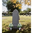 thumbnail image 4 of Artificial Cemetery Flowers,Artificial Rose Flowers with Vase,Memorial Flowers Bouquet for Cemetery,Outdoor Grave Headstones Decoration (Purple), 4 of 5
