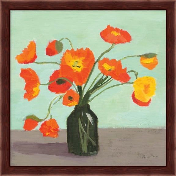 Great Art Now Orange Poppies by Pamela Munger, Framed Wall Art, 13.25W x 13.25H
